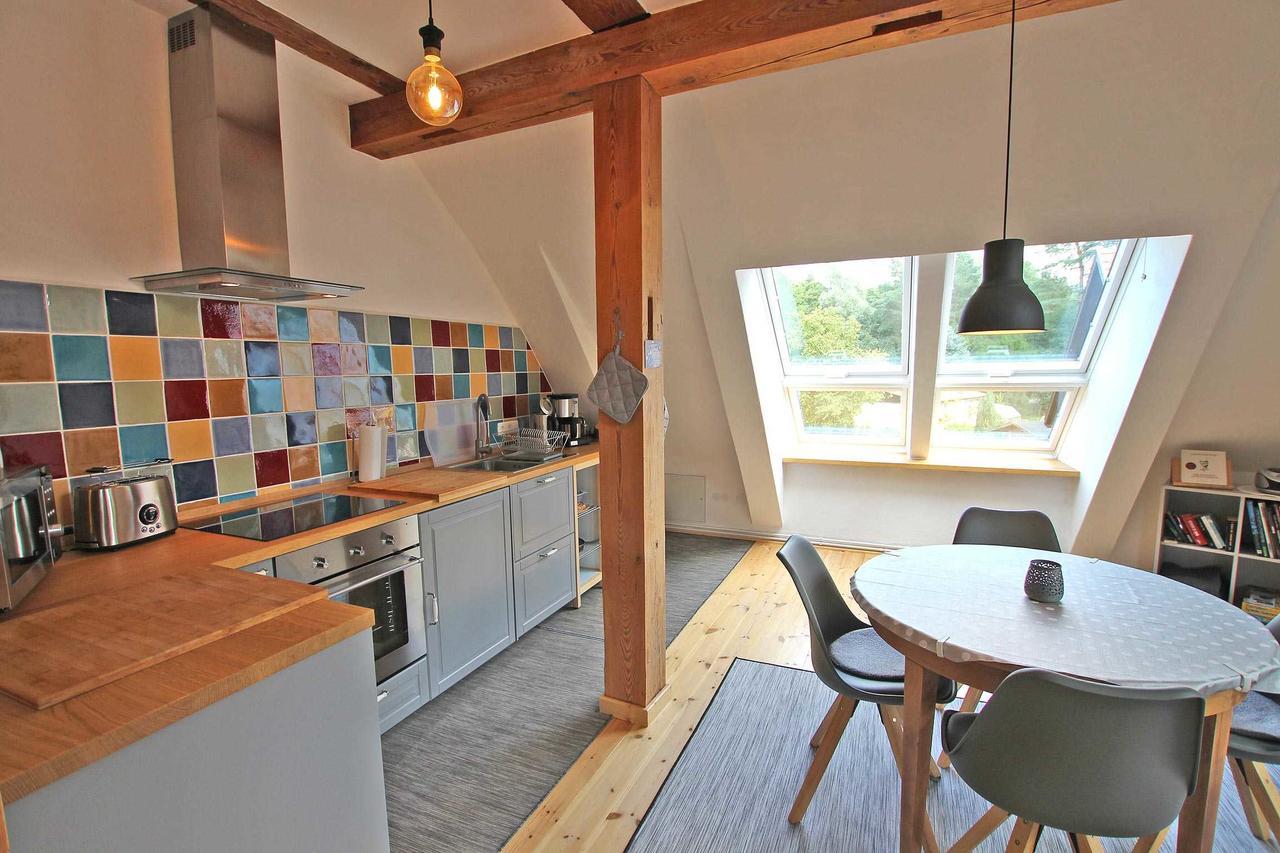Ferienwohnung Im Forsthaus Am See Schwarz Esterno foto
