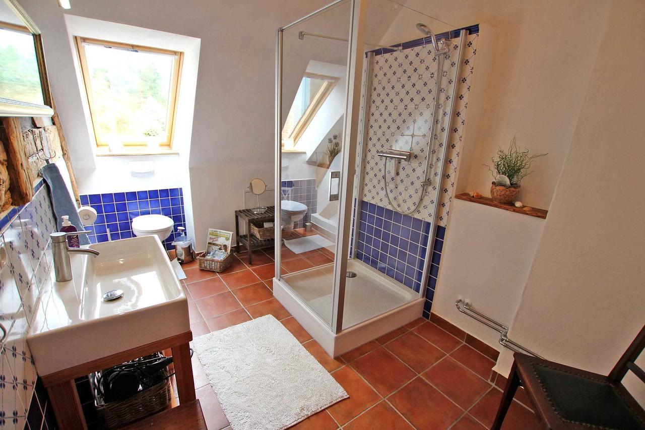 Ferienwohnung Im Forsthaus Am See Schwarz Esterno foto
