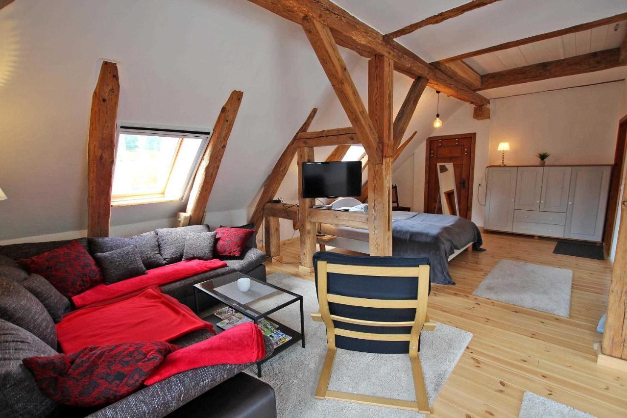 Ferienwohnung Im Forsthaus Am See Schwarz Esterno foto